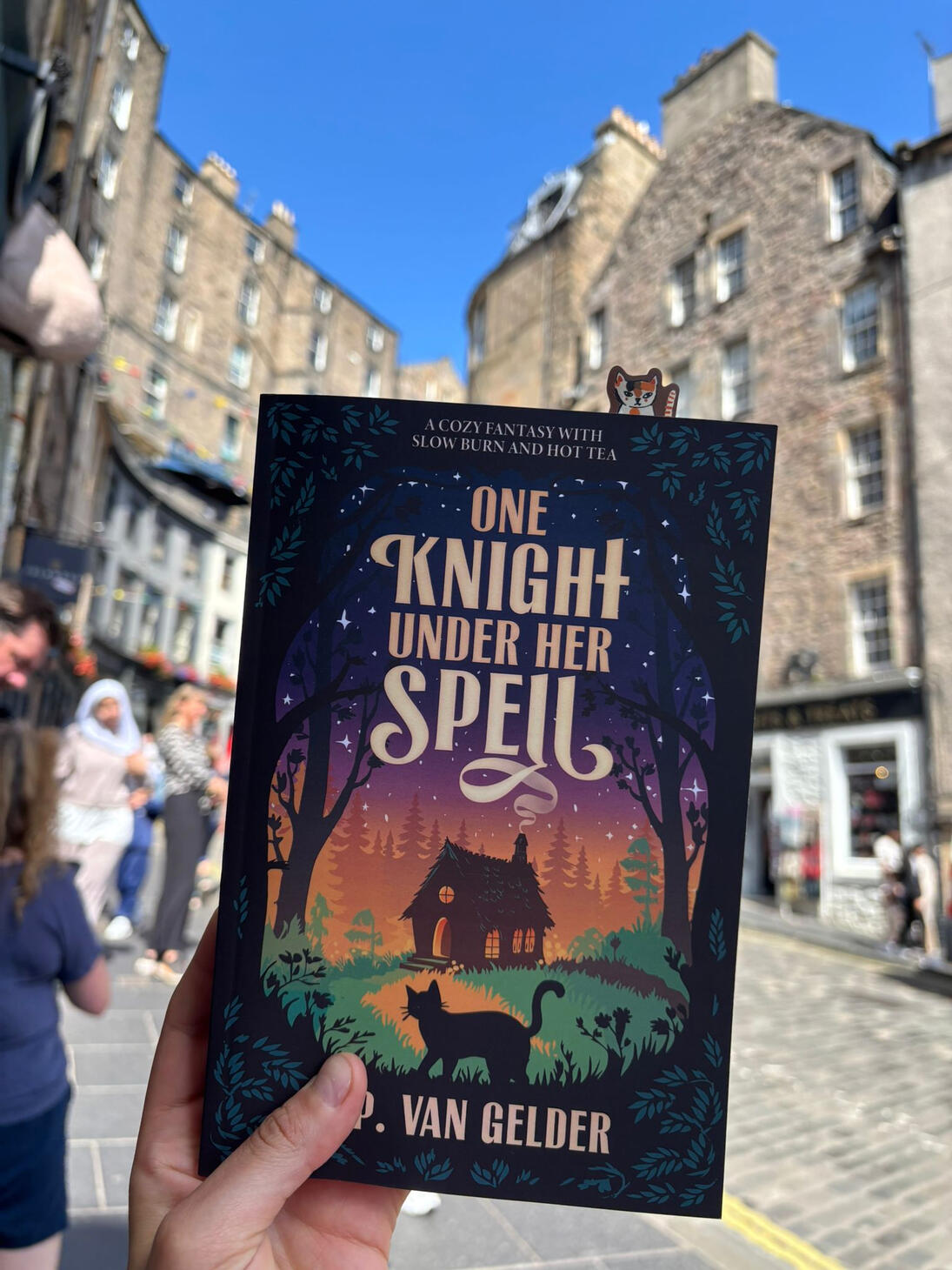 Local Bookshop A book held up in the street